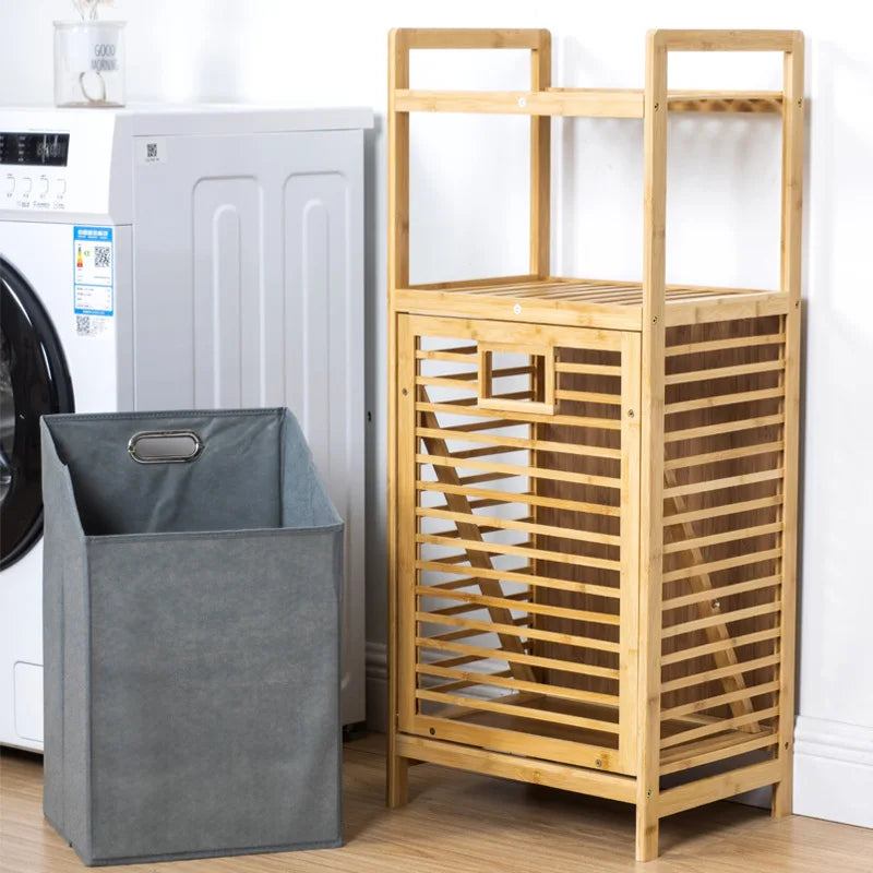 OLEVO Dirty Clothes Storage Basket Bathroom Bamboo Cloth Folding Dirty Clothes Basket For Home Use Laundry Basket Hogar New