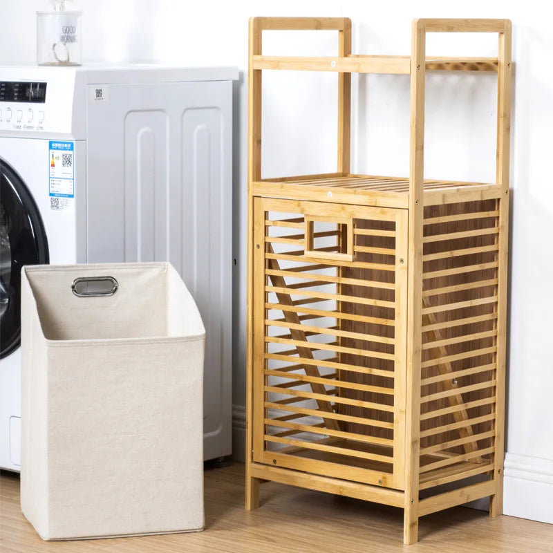 OLEVO Dirty Clothes Storage Basket Bathroom Bamboo Cloth Folding Dirty Clothes Basket For Home Use Laundry Basket Hogar New